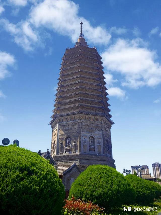 辽塔塔刹战火毁，参照辽工复原铁刹，锦州古城标历史