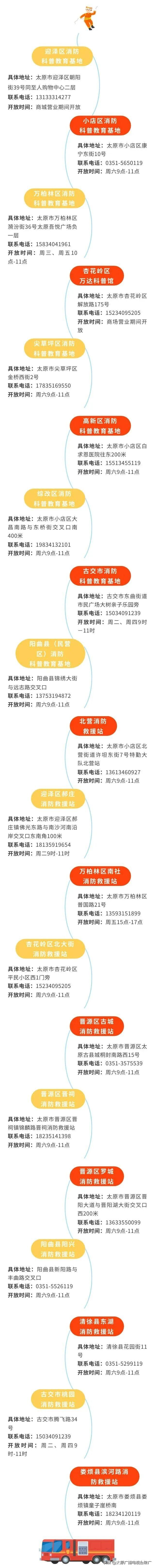 消防宣传月 | 太原市消防科普教育基地开放情况公布，快来预约参观！