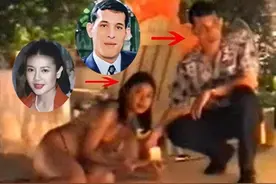 2014年，泰国王妃脱光衣服趴在地上给狗喂食，遭到曝光后被迫出家图片