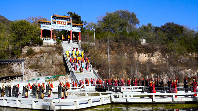 赵武灵王主题巡游亮相灵丘县多景区