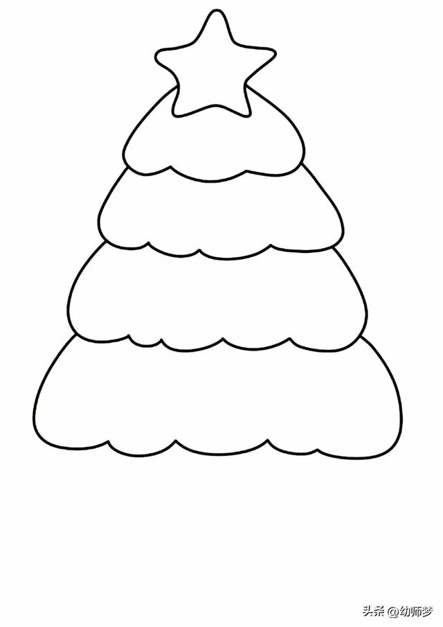 儿童简笔画《圣诞树》