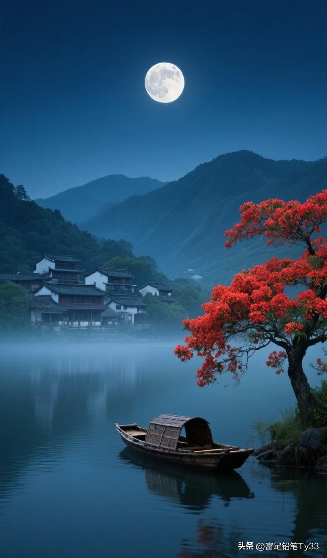 沉醉月韵江南：红叶缀水乡，静赏如画谧境！