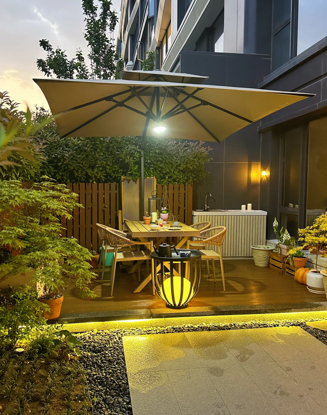 院子改成这样，朋友来了都不待客厅了！