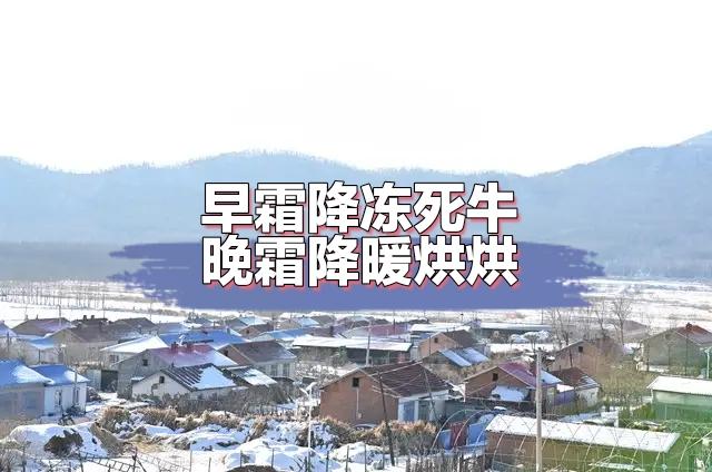 “冬天冷不冷，就看霜降”，今日霜降，今年冬天会是极寒冷冬吗？
