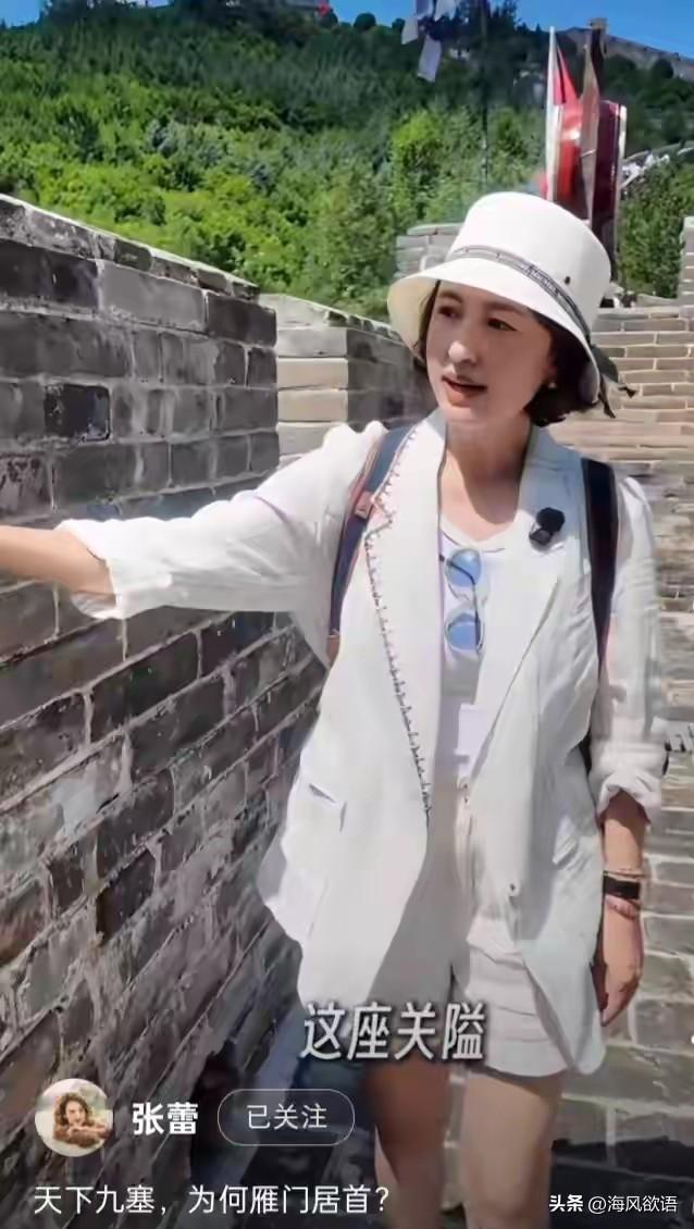 张蕾一身素白走雁门关古道，城砖上的刻痕，竟全是历史干货