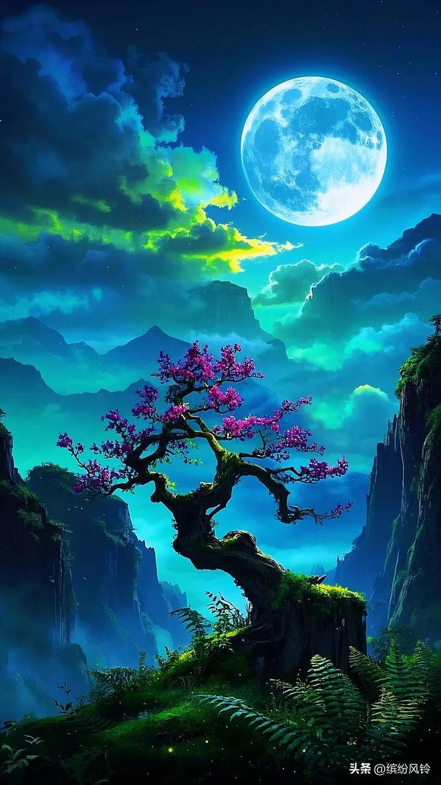 当月光吻醒云海，群山便成了仙境的注脚