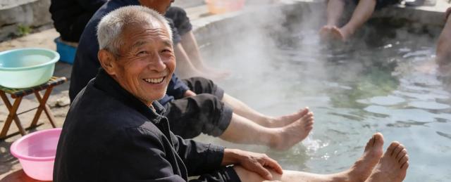 河南巩义出怪事了！一村突然冒出露天温泉，52℃暖水免费泡
