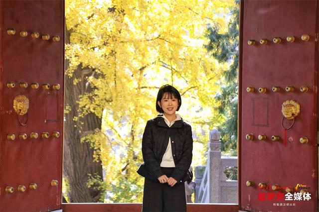 古刹藏金叶 银杏染清辉