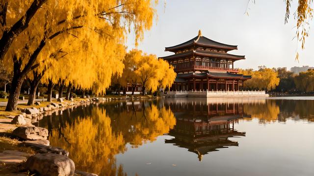 雁塔鎏金裁云影，秦岭披霞染秋光 — 漫步长安千年画卷里的清秋诗行