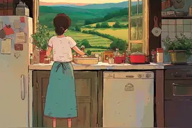 插画 | 母亲的背影图片