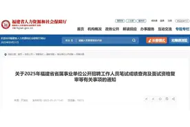 福建省属事业单位招聘笔试成绩公布！图片