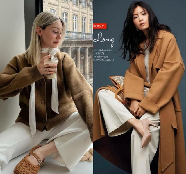 冬天穿这个颜色，温柔又高级