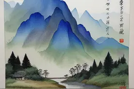 作者成谜的经典，一幅如谜语般的清新雅致的山水田园诗——《画》图片