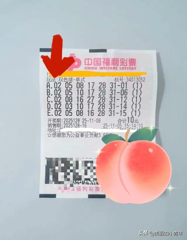 双色球25128期晒票：北京开机号、单式票、倍投票各显投注思路