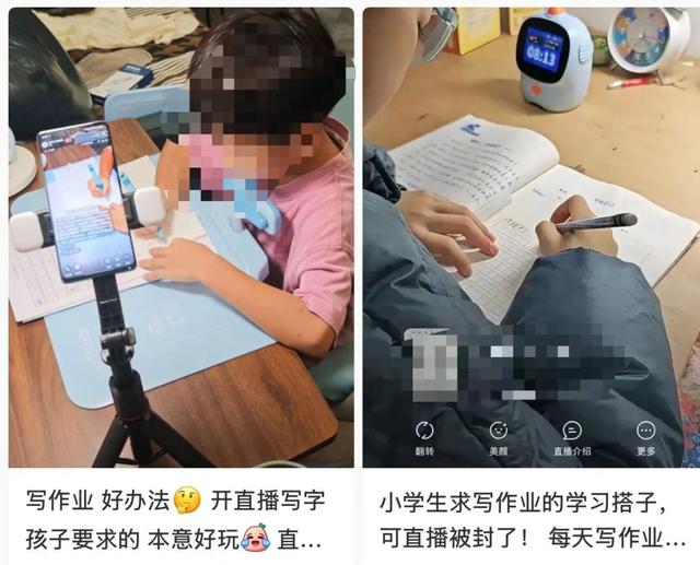妈妈直播孩子写作业获近两万浏览量