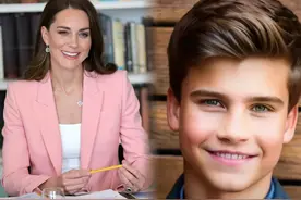 凯特王妃基因强大！路易长大后神似妈妈的容貌，帅气笑容如出一辙图片