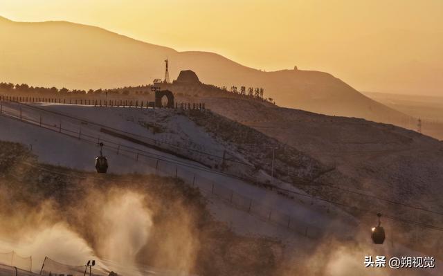 山阴县，雪后的广武国际滑雪场