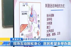 长春市妇联开展心理健康知识讲座：现场互动放松身心 居民希望多举办类似活动图片