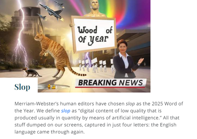 “Slop”成年度热词：当AI批量生产“数字垃圾”，信息还有价值？