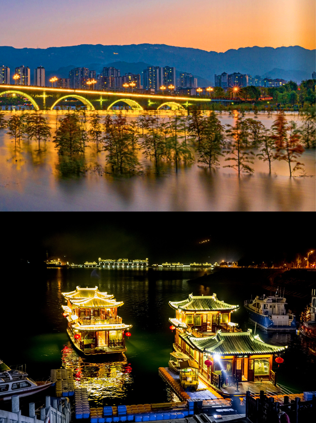 初冬必去，这里的水上彩林美成油画！