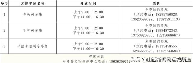 新增6处！运城73家文博单位中秋国庆假期等你来！