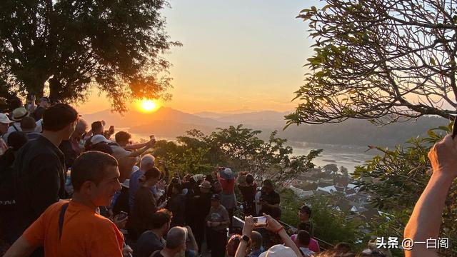 老挝普西山之落日