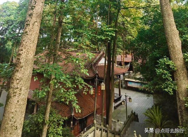 成都周边可乘凉的寺庙，占据绝对优势，25度左右的夏天，不要门票
