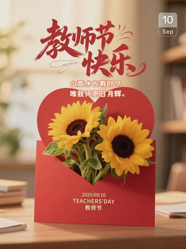 “今天9月10号教师节，朋友圈一定要这样发，100％赞爆”🧡