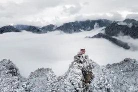 终南山初雪美到极致图片