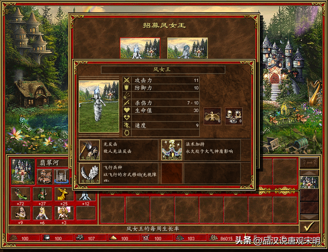 英雄无敌3MOD种族之花仙堡：真正的精灵王国与最美丽的女神组合。