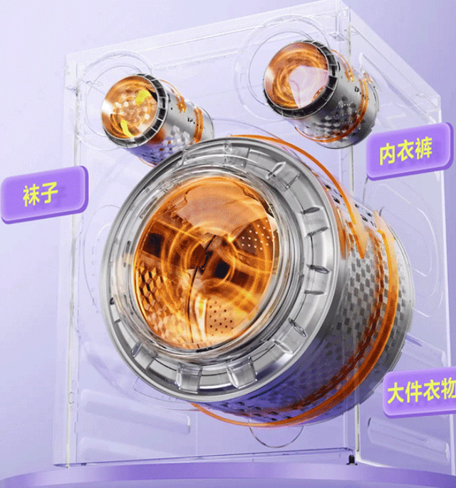 海尔三筒洗衣机大受欢迎后，美的的三筒也来了，3999元激战选谁好