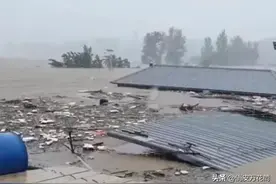 辽宁昌县现状！大水淹没树冠房子，村民房顶求救，直升机紧急救援图片