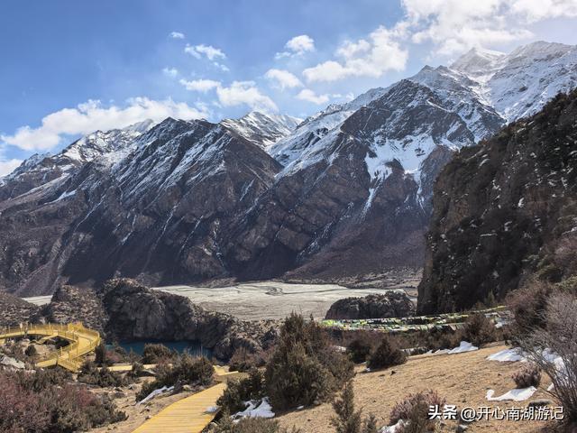 喀什经317到成都，边坝-洛隆，看祥格拉冰川，登顶观三色湖