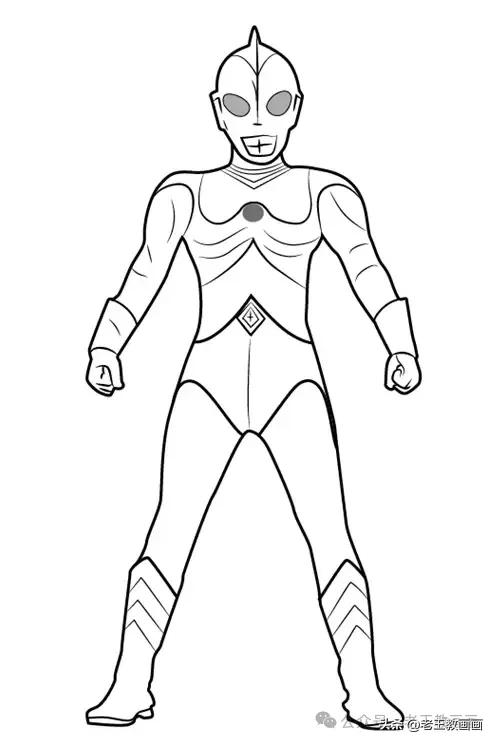 孩子们的最爱，奥特曼线稿资料，临摹涂色