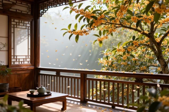 杭州的秋天都藏在这5家民宿里！桂花、银杏、红枫，美成童话！