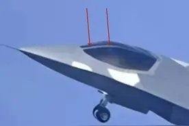 歼36已接近定型，座舱盖疑似安装加强筋，采用歼20量产版相同设计图片