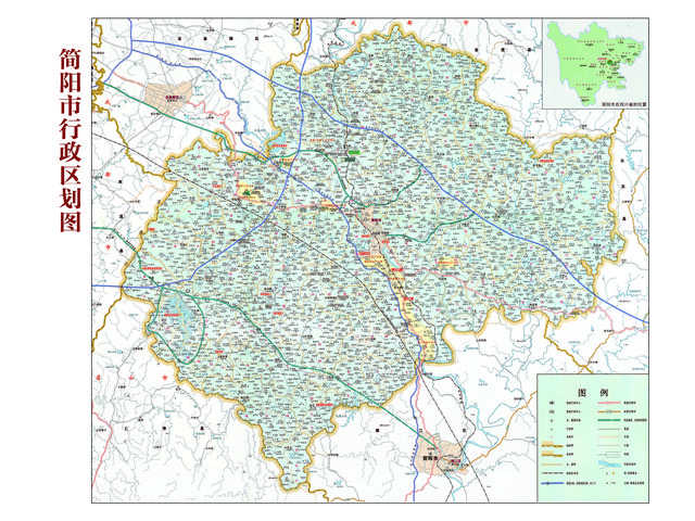 四川省简阳市历史沿革及行政区划