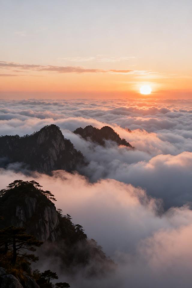 分享图片一日出东方美景，真是太美了！
