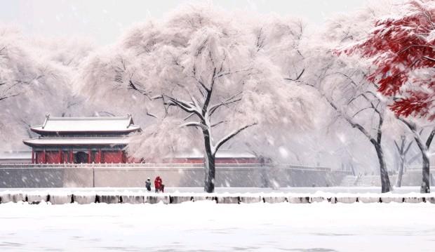 北京初雪：银装素裹中的城市记忆