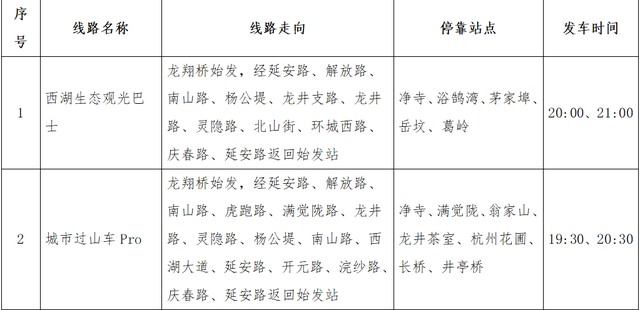杭州人夜游有新去处！今晚，西湖夜游观光巴士上线