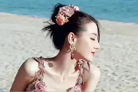 迪丽热巴，沙滩写真，太美了图片