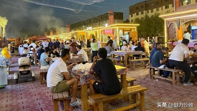 沙雅“印象 沙雅”特色文旅夜市开业点燃夜间活力