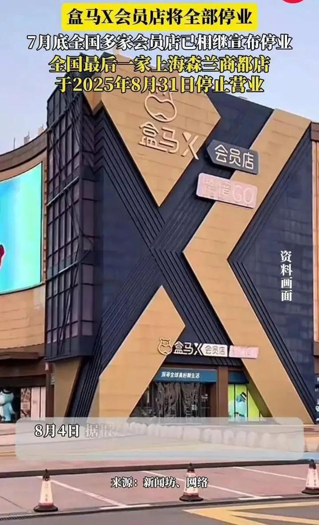 盒马X会员店为何突然关停