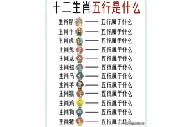 终于有人把十二生肖五行，整理出来了？看看你命中缺什么？图片