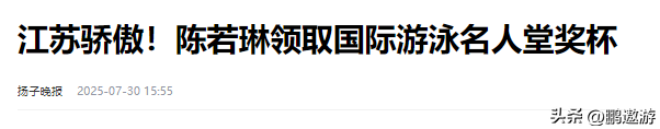 33岁陈若琳再破天花板，这一次，她让全红婵和整个泳坛“沉默”了