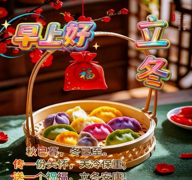 18张今日最新早安好祝福漂亮图片精选；今日立冬，祝你立冬安康！