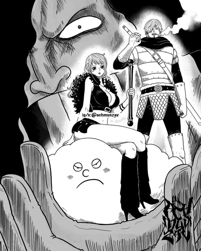 海贼王1163华，山治觉醒霸王色，救下娜美罗宾！黑胡子登陆巨人岛