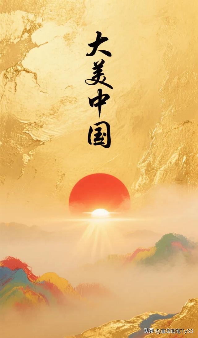大美中国，山河壮丽如画，五岳巍峨，江河奔腾，尽显华夏磅礴风姿