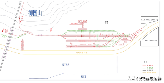 福州松下港铁路专用线松下港站布置方案研究