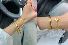 第一次感受到了黄金的魅力！6种超好看的黄金手镯手链搭配图片